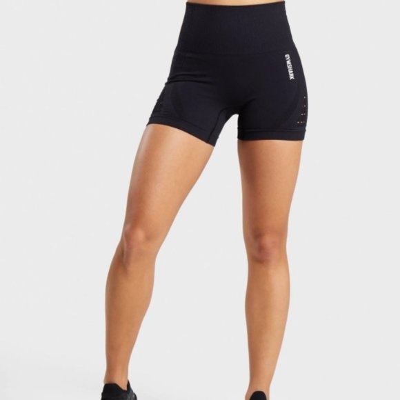 Gymshark Pants - Gymshark Energy Seamless Shorts - Black